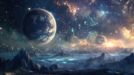 Wall Mural - Astronomy concept backdrop