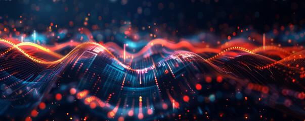 Poster - Abstract data visualization background 