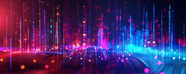 Poster - Abstract data visualization background 