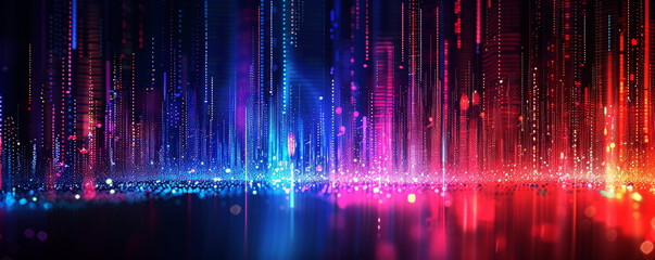 Poster - Abstract data visualization background 