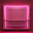 © qorqudlu - A modern minimalist pink shelf with a shadow effect, providing a sleek stylish wallpaper or background