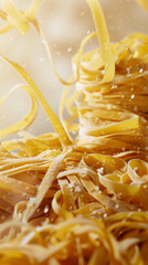 Wall Mural - close up of raw pasta