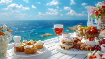 Wall Mural - seafood on the beach