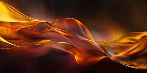 Aufkleber - Dynamic Orange Abstract Art