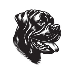 Wall Mural - dog Cane Corso vector, logo design, silhouette illustration design 