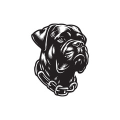 Wall Mural - dog Cane Corso vector, logo design, silhouette illustration design 