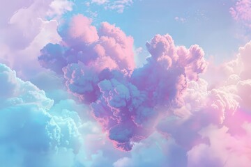 Wall Mural - Pink Clouds in a Dreamy Sky
