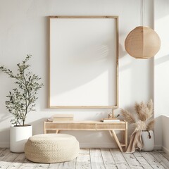 Sticker - A serene and stylish minimalist interior provides an abstract setting for a background or wallpaper, with potential as a best-seller in home decor