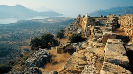 Wall Mural - The enigmatic disappearance of the Minoan civilization from the island of Crete fuels speculation and debate among archaeologists and historians.