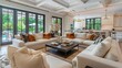 © peerawat - The living room is an excellent space for hosting parties and social gatherings.