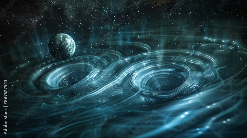 The phenomenon of gravitational waves, ripples in space-time caused by ...