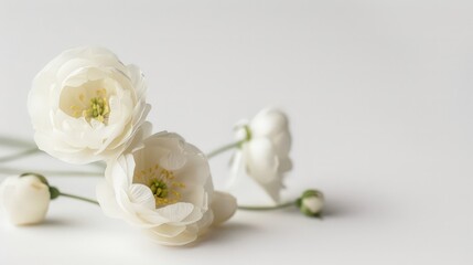 Canvas Print - The purity of a white background brings a sense of calm and elegance to any composition.