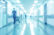 © Imaging L - Calm hospital scene, blue corridor