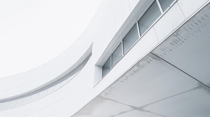 Poster - White backgrounds in architectural photography showcase the lines and structure of the building without distraction.