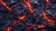 © Boraryn - Red and black lava texture with glowing cracks and fissures