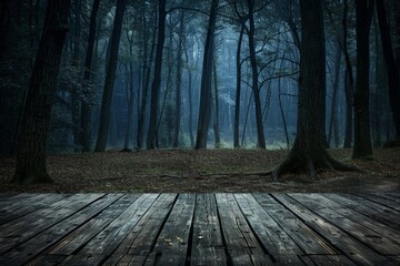 Canvas Print - Mysterious Forest Path at Dusk