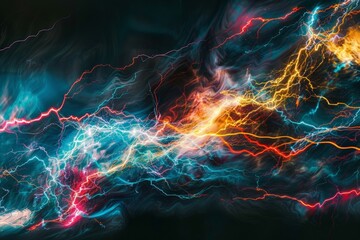 Wall Mural - Vivid Electric Light Abstract Background