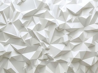 A modern wallpaper scene with a white 3D geometric polygonal pattern, providing an abstract, clean background ideal for best-seller illustrations