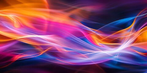 Aufkleber - Vibrant Abstract Art with Colorful Streams and Blurred Lines