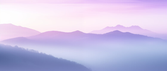 Poster - Dreamy Purple Hued Mountain Vista