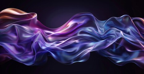 Aufkleber - Abstract Liquid Flow with Purple and Blue Hues