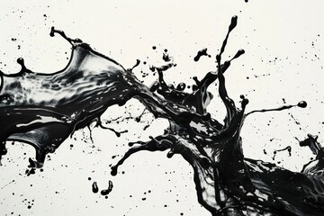 Aufkleber - Dynamic Splash of Black Ink