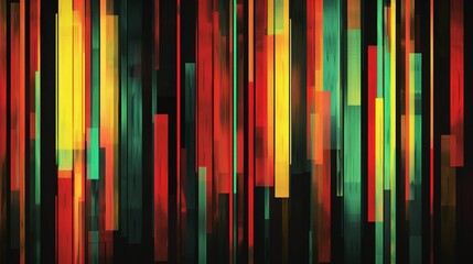 Aufkleber - Vibrant Abstract Art Background with Colorful Stripes