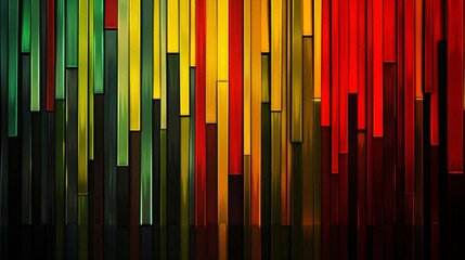 Wall Mural - Vibrant Abstract Art with Stripes of Red, Yellow, Green, and Blue