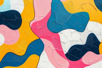 Aufkleber - Vibrant Abstract Art with Colorful Geometric Patterns on a Textured Background