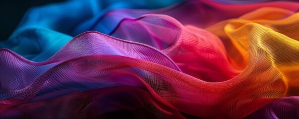 Aufkleber - Vibrant Abstract Art with Colorful Waves and Ripples