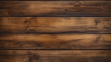 Wooden planks arranged horizontally, bathed in warm brown tones, reveal a smooth, consistent texture that highlights the natural grain and knots of the wood.