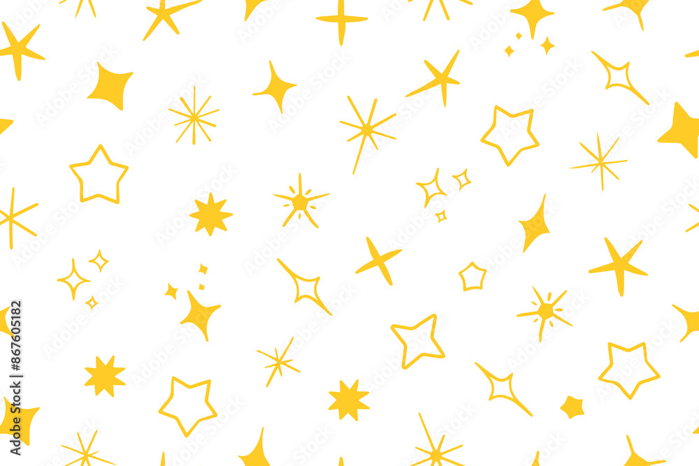Seamless pattern of star icons, star symbols. Modern vector symbols on ...