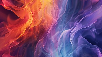 Wall Mural - vibrant abstract colorful design with warm and cool tones, artistic background for creative projects