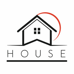       House logo vector art illustration.
