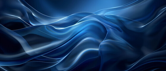 Abstract blue wavy background ,a blue wavy fabric on a black background ,abstract blue background with flowing, smooth lines that shimmer and shine