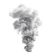 © samitha - Tall and thick white smoke emission on an isolated background