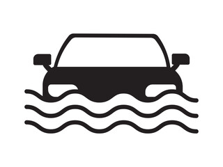 Poster - Car crash icon set. Car crash, accident of transport, line art icon set. Broken vehicle. Auto crash signs Vector