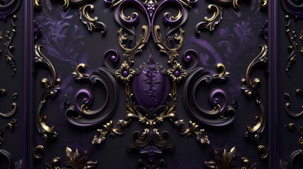 Design an ad for a royalty or luxury lifestyle brand with a rich, regal purple and black background that exudes luxury and opulence. text could be in a ornate, cursive font to match the royal theme