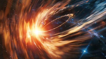 Wall Mural - a grand, mysterious gravitational lens effect on a distant galaxy., image of galaxy universe space b