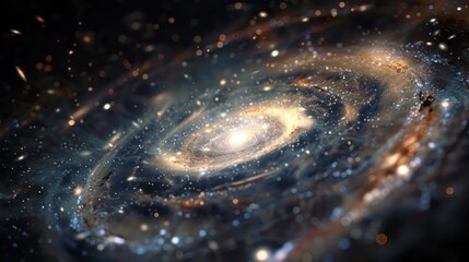 Wall Mural - a grand, mysterious gravitational lens effect on a distant galaxy., image of galaxy universe space b