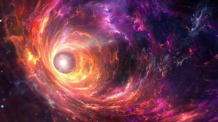 Wall Mural - a mysterious, glowing void in the cosmic microwave background., image of galaxy universe space beaut