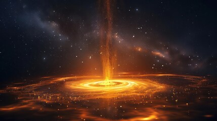 Wall Mural - a mysterious, glowing void in the cosmic microwave background., image of galaxy universe space beaut