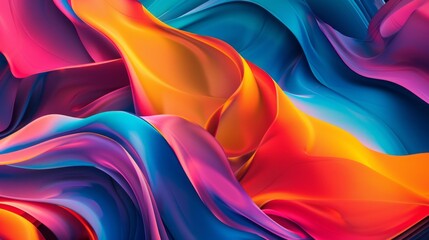 Poster - Colorful modern background wallpaper design with abstract geometric shapes and vibrant gradient colors for interior decor, web design, and creative projects