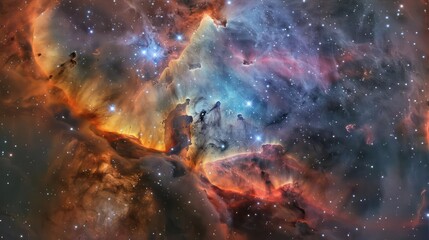 Wall Mural - a nebula with swirling colors and a hidden black hole., image of galaxy universe space beautiful lik