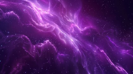Wall Mural - purple space nebula abstract astronomy illustration 3d render of sky with glowing stars in deep spac