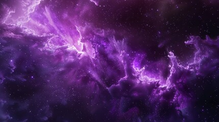 Wall Mural - purple space nebula abstract astronomy illustration 3d render of sky with glowing stars in deep spac