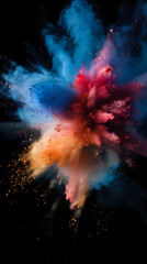 Poster - Vibrant powder explosion
