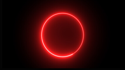 Poster - Eclipse the ring of fire, Abstract beautiful colorful neon circle frame loading icon background illustration.