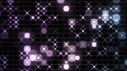 Aufkleber - Colored illustration .Abstract pink vanishing texture. Halftone with noise effect and dots. Matrix background on screen. Futuristic pattern. 3D rendering.