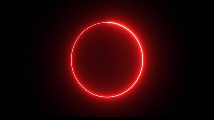 Poster - Eclipse the ring of fire, Abstract beautiful colorful neon circle frame loading icon background illustration.